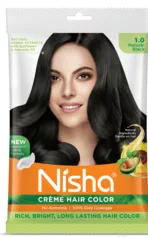 Nisha Natural Black Crem Hair Colour 40g