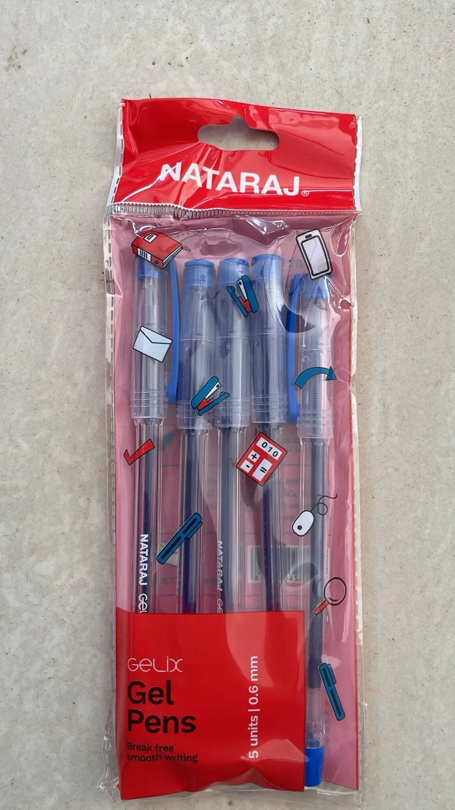 Nataraj Jel Pen 5pcs