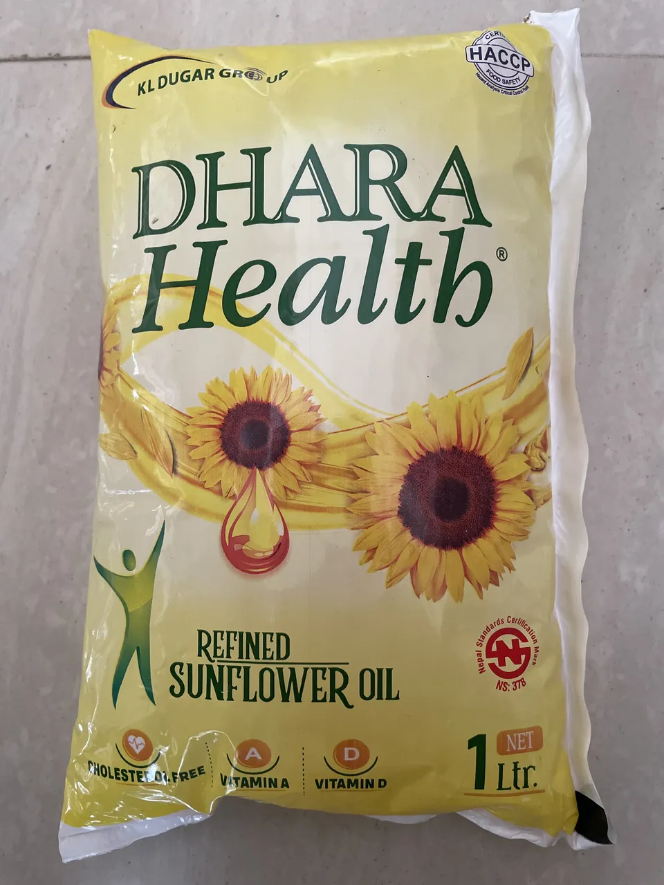 Dhara Helth Sunflower Oil 1l